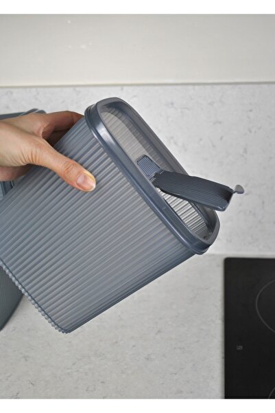 Qualitev 3 Pieces Lid 2.5 Liter Food Storage Box Pulses Pantry Kitchen Organizer