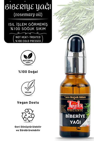 TİJDA Biberiye Yağı 20 ml ( %100 Soğuk Sıkım ) Saç Bakımı