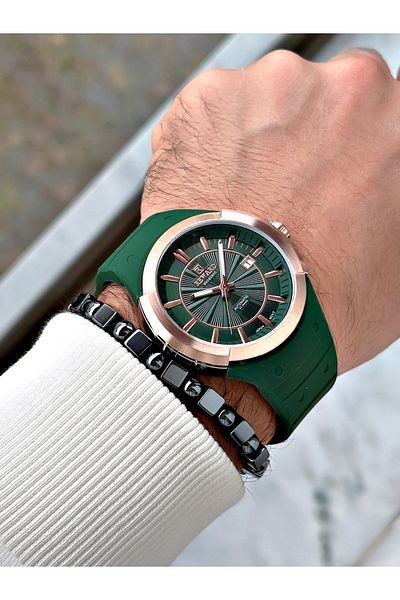 Reward Black Color Steel Case Automatic Mechanism Men's Wrist Watch + Bracelet with Gift