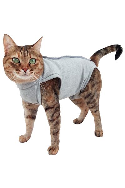stylie Post-Operative Protective Cat and Dog Coverall, Sleeveless, Back Velcro Clothing