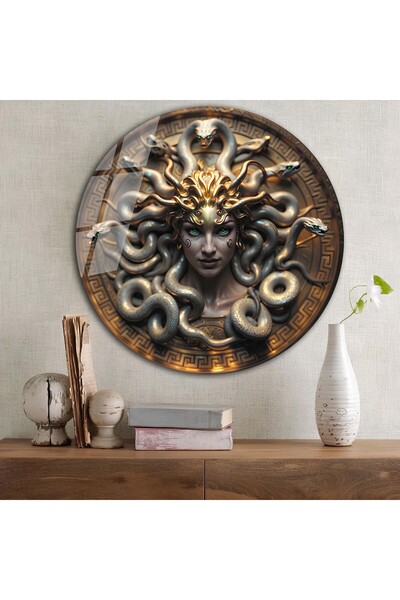 bestdecor Masă rotundă din sticlă pentru femei Medusa |   Cadou, Decorativ, B...