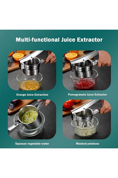 afifehome Food Press - Potato Masher, Stainless Steel Masher and Fruit Vegetable Press
