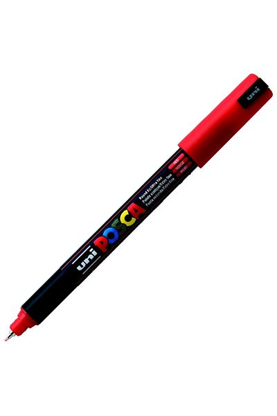 UNİ-BALL 0.7mm Water-Based Red Uni-Ball Marker Posca - Pc-1Mr-6-Pkt