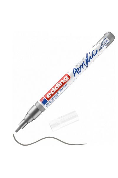 Edding Acrylic Marker - Fine Tip Silver 923-10-Li-Pkt