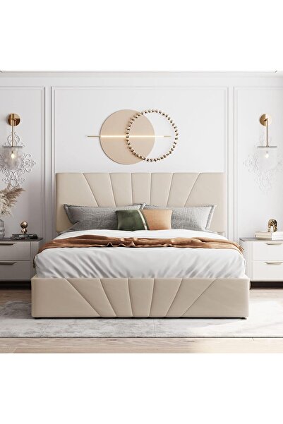 HFT HOME ÇINAR Çift Kişilik Sandıklı Baza Başlık Seti RENK SEÇENEKLİ (YATAK D...