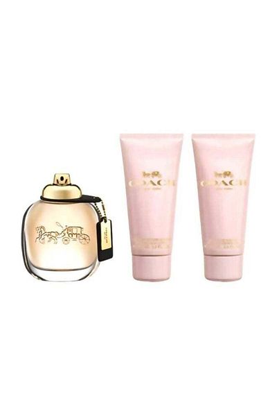 Coach New York Gift Set EDP 90 Ml, Body Lotion 100 Ml, Shower Gel 100ml