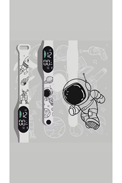 synshop Astronot Uzay Dijital Led Çocuk ve Yetişkin Su Geçirmez Kol Saat Doğu...