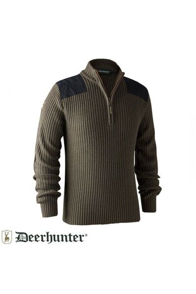 Deerhunter Rogaland Yarım Fermuarlı Kahve Kazak XL