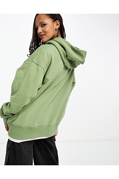 Nike Sportswear Women's Oversized Fleece Pullover Hoodie Yeşil Kadın Sweatshirt