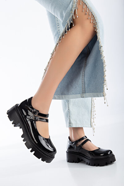 caraxes Sneakers Double Tape Patent Leather Shoes