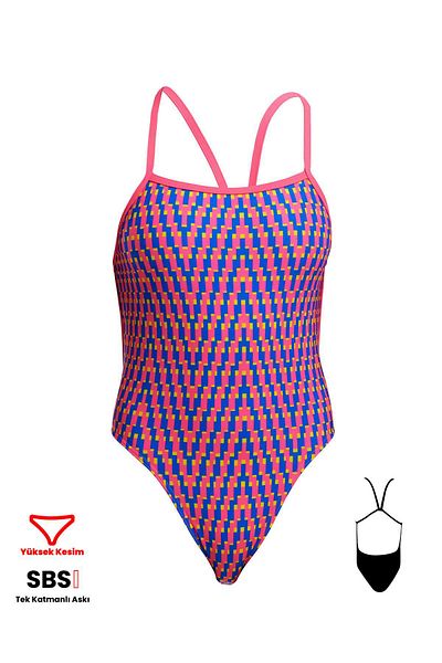 FUNKİTA Funkita Hl Daily Steps Women's Swim Trunks - Chlorine Resistant, Ecological and Stylish Design