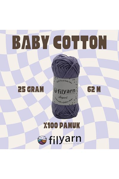 Filyarn 25 γραμμάρια Oeko-tex Certified Baby and Vest νήμα - Πλεκτό στο χέρι βαμβακερό νήμα