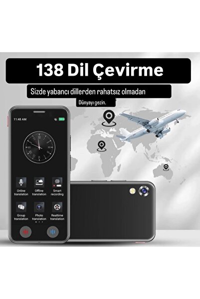 BAUWELT Üst Düzey İş Tercümanı WiFi Gerektirmez ChatGPT AI Ses Resim Çevirme Özelliği 138+ Dil Çeviri