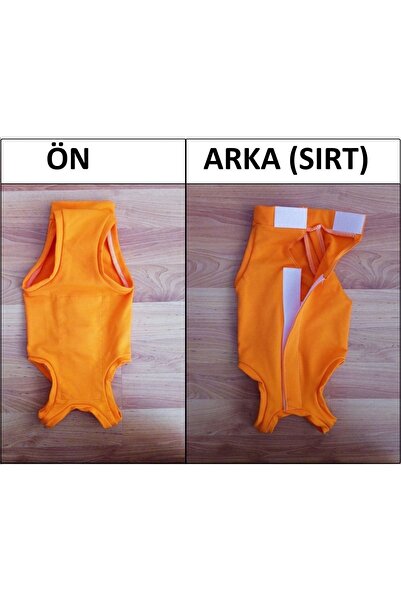 stylie Ameliyat Sonrası Koruyucu Kedi Köpek Tulumu, Kolsuz, Sırttan Cırtlı Giysi