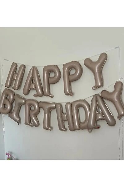 aşkın concept Karamel Happy Birthday Harf Balonlar Retro Doğum Günü Balon Seti
