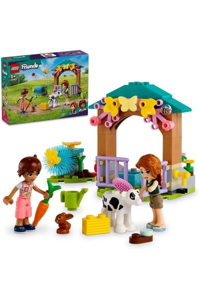 LEGO Friends Autumn’s Baby Cow Shed, Farm Animal Toy Playset for 5+ Year Old ...