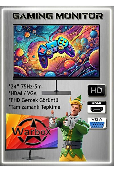 WARBOX King 24" Monitör Xeon X5650 32gb Ram 256gb R7 240-4gb E.kartı Gaming Takım Bilgisayar