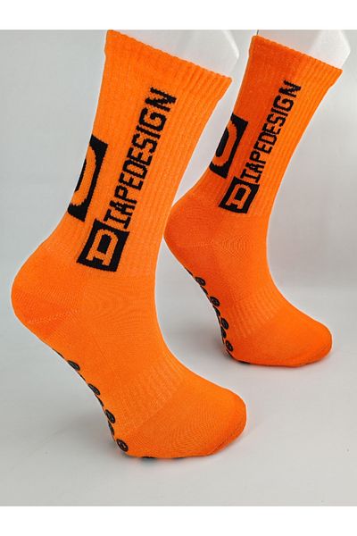 Shuttle Park Unisex Deep Orange Αντιολισθητικές Κάλτσες Αντιολισθητικές Πετσέτες σιλικόνης Σόλα Match Pro Athlete Κάλτσες