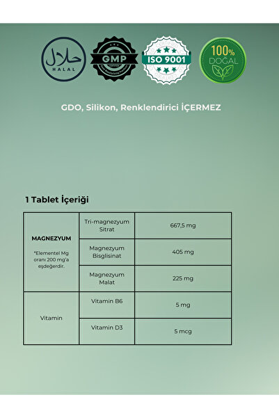 Shiffa Home Magnefull- Magnezyum Sitrat, Malat ve Bisglisinat - 60 Tablet