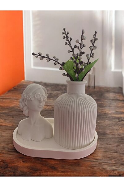 ELBUCOLECTION Set de 3 vaze cu figurine feminine și obiecte decorative și farfurii și vaze și bibelouri și articole decorative