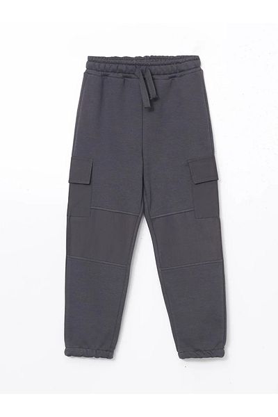 LC Waikiki LCW Kids Anthracite Boy's Jogger Sweatpants με ελαστική μέση