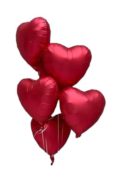 aşkın concept Red Satin Heart Foil Mat - 18Inch 45cm Heliuma Compatible