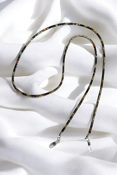 PETEK AKSESUAR Shiny Stone Detailed Chain Glasses