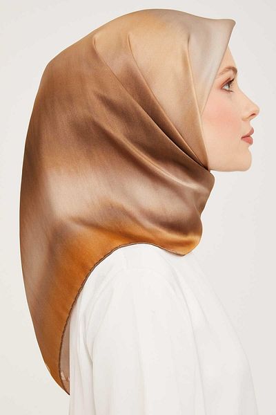 Armine Μεταξωτό κασκόλ Camel Gradient Transition Tivil 9051-10
