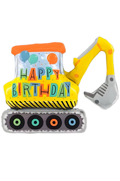 aşkın concept Büyük Excavator Folyo Balon 100x81 cm İş Makinesi Folyo