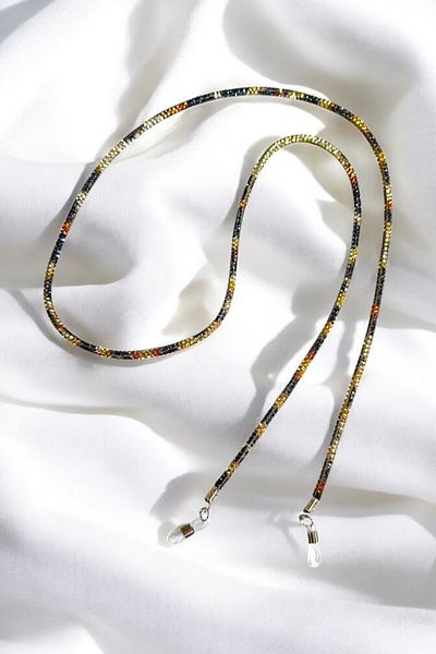 PETEK AKSESUAR Shiny Stone Detailed Chain Glasses