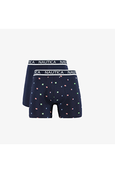 Nautica Erkek Lacivert Desenli 2li Boxer