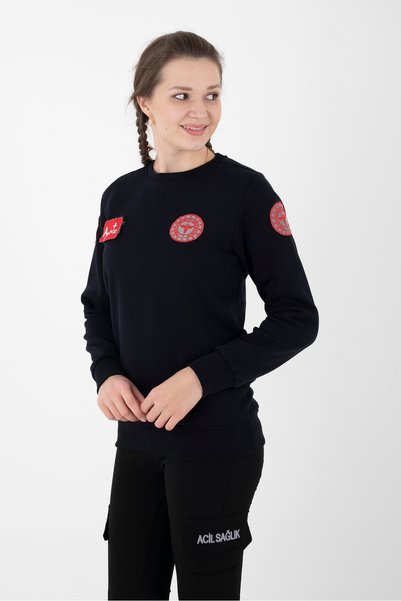 Ekg Medikal 112 Acil Sağlık Sıfır Yaka Swit (Unisex-3 İplik Kumaş)