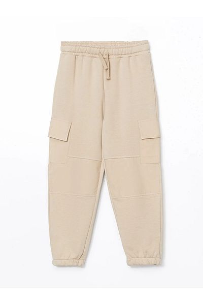 LC Waikiki LCW Kids Μπεζ ελαστική μέση για αγόρια Jogger Sweatpants