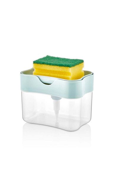 Myend Soap Dispenser and Sponge Organizer with Automatic Foaming Detergent Reservoir - Practical Economical Use Org-98