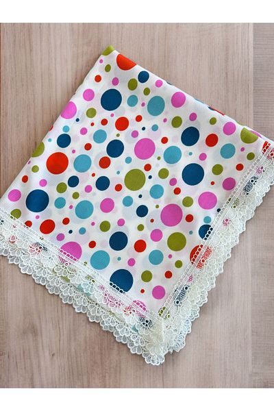 Dantelux Stain-Proof Polka Dot Patterned Tableware Cloth, Picnic Cover, Table Cover 160X160Cm Size