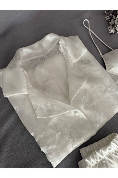 MH Moony Homewears Kutulu Milano 9 Parça Saten Pijama Gecelik Iç Giyim Çeyiz Seti