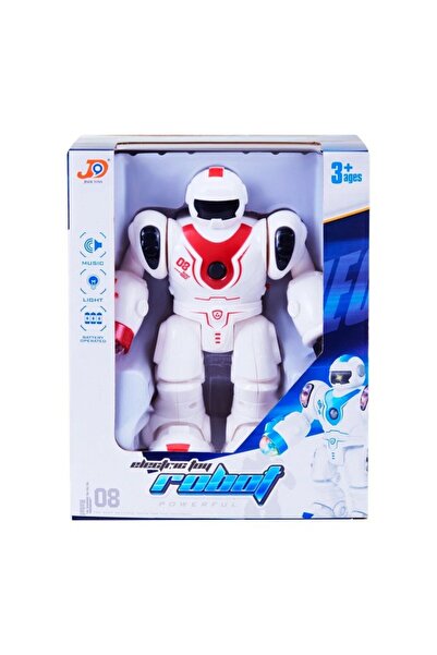 mavi su dünyası Pilli Kırmızı Beyaz Robot - Mavi Su Dünyası