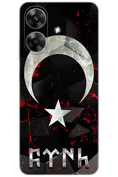 realme Note 60 (RMX3933) Uyumlu Kılıf Desen Baskılı Silikon Ay Yıldız ve Gökt...