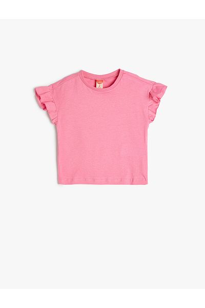Koton Sleeveless Cotton Ruffle T-Shirt