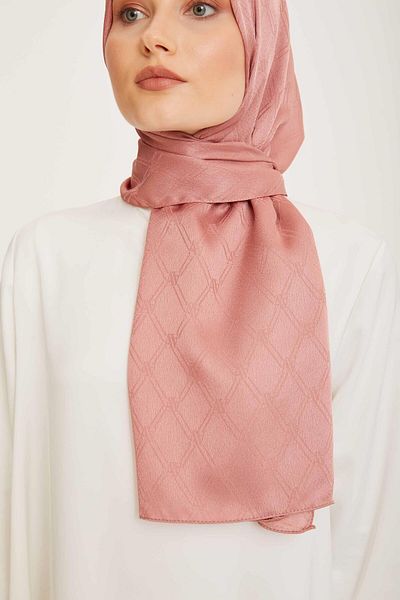 Armine Trend Jan Jan Powder Monogram Patterned Jacquard Shawl 6-21030