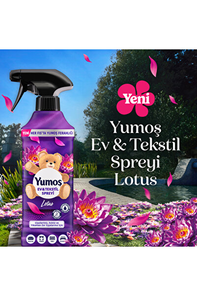 Yumoş Yumoş Ev veTekstil Spreyi Lotus Yıkanması Zor Eşyalar İçin 450 ml x3