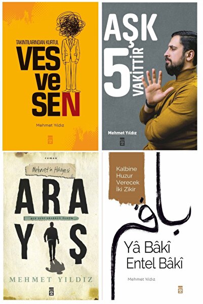 Timaş Yayınları Mehmet Yıldız 4 Kitap Set Vesvesen - Aşk 5 Vakittir - Arayış ...