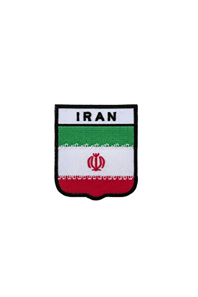 X-SHOP Iran Bayraklı Flag Badge Pathces Arma Peç Kot Yaması (7cm x 6.2cm)