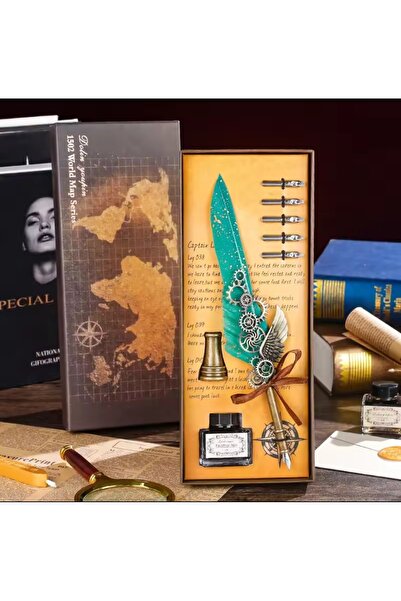 EXENET مجموعة أقلام الرصاص المصنوعة خصيصًا من Divit Inkwell مع حبر فروي، مجمو...