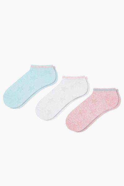 Bross Star Patterned 3-Pack Embossed Children's Sports Shoes