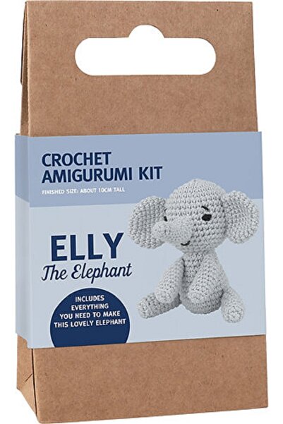 BALIM ÖRGÜ EVİ Elly The Elephant "ELEPHANT" Mini Amigurumi Kit Τελειωμένο Μέγ...