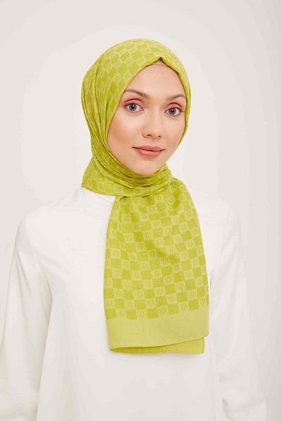 Armine Trend Ultra Light A Logo Oil Green Shawl 18-3134