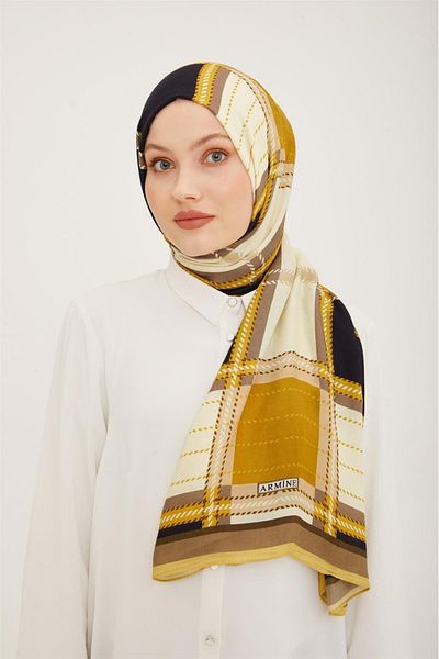 Armine Trend Plaid Pattern 077-047 Shawl-25