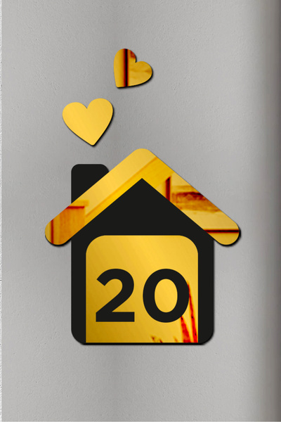 AHWART Decorative House Themed Apartment, Door, Hotel, Room, Shop Number Door Ornament No:20