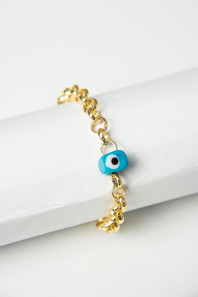 Modex Gold Evil Eye Chain Bracelet
